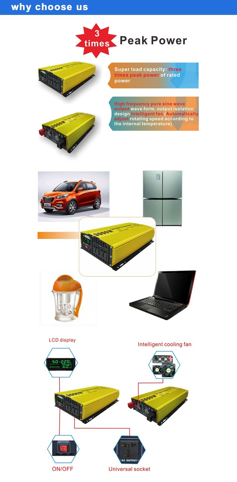 sine wave inverter 500w
