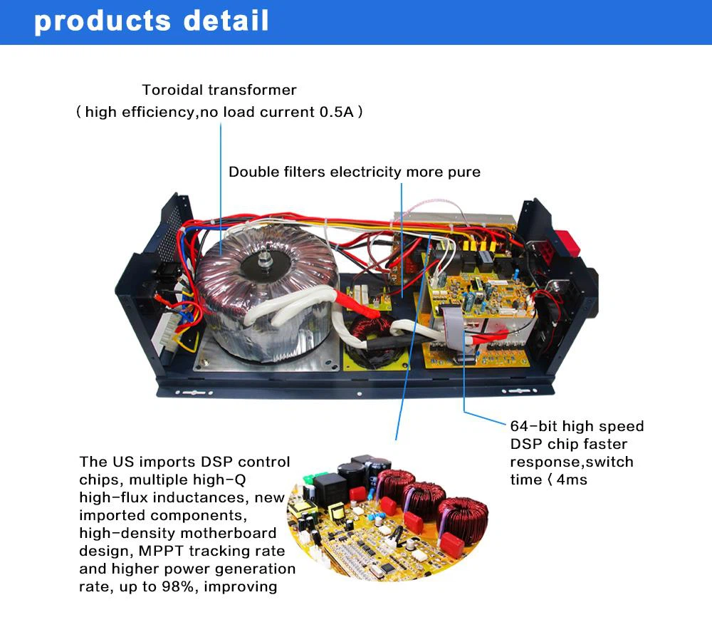 48vdc to 220vac pure sine wave inverter