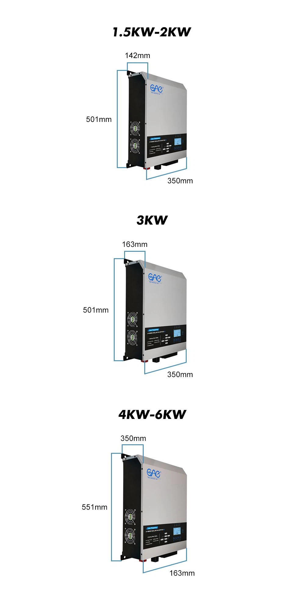 low frequency hybrid solar inverter