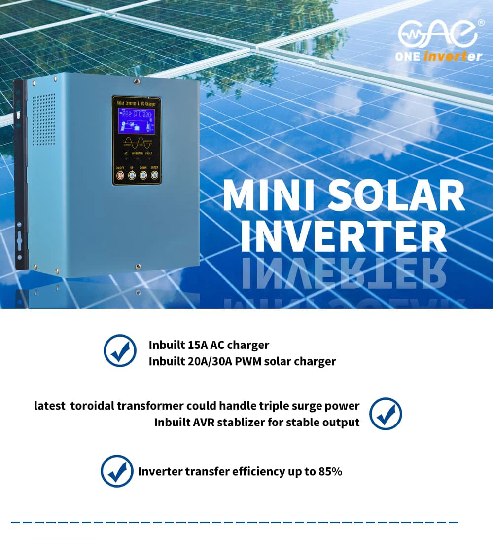 Dc To Ac Single Phase 1000w 1200w 30A Pwm Off Grid Low Frequency Mppt Solar Inverter for Home Dc To Ac Single Phase 1000w 1200w 30A Pwm Off Grid Low Frequency Mppt Solar Inverter for Home